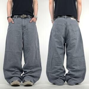 Vintage y2k rare grunge faded stonewash baggy cyber wide leg jeans